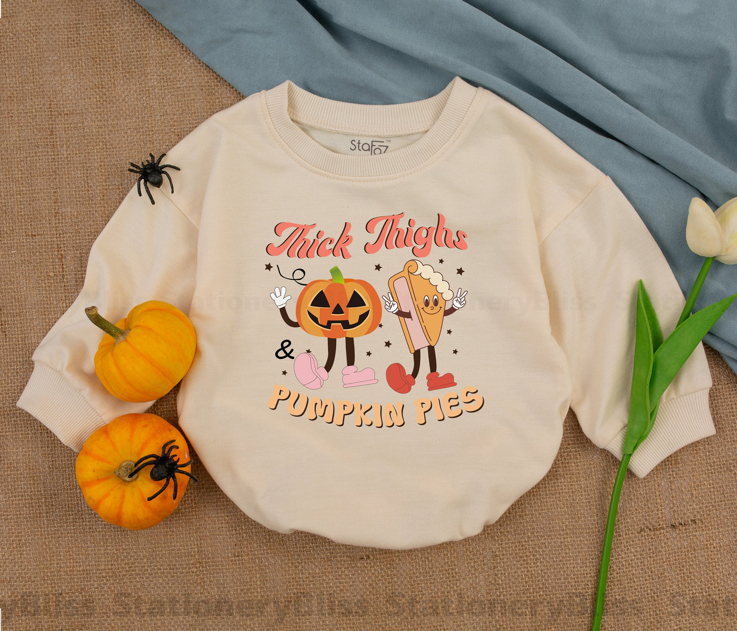 Pumpkin Pie Romper: Cute & Cozy Autumn Outfit for Babies