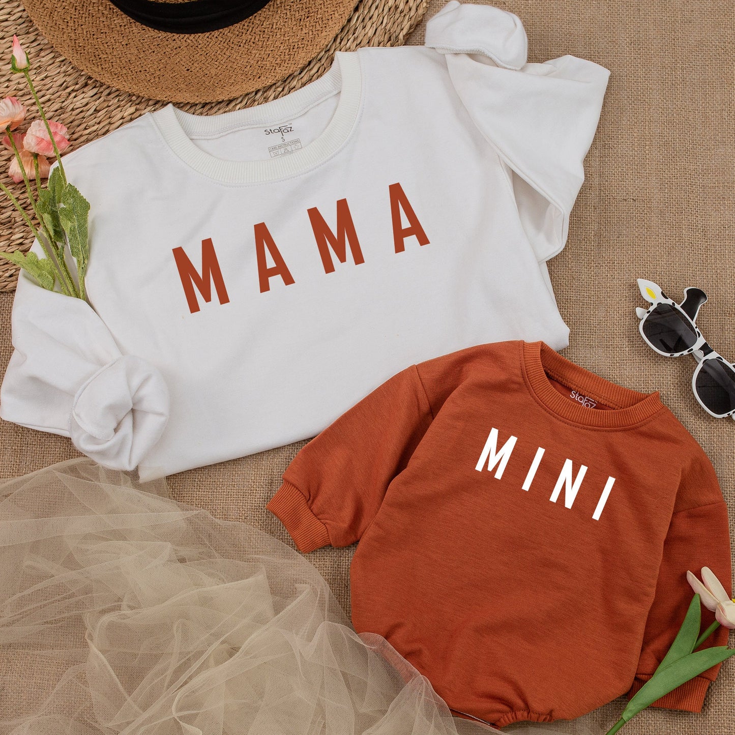 Sweet Mama and Mini Matching Sweatshirts Cozy Mother Daughter Outfits Best Gifts for Moms Toddler Girl