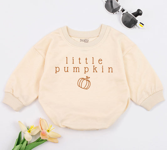 Little Pumpkin Baby Romper Fall Bodysuit Cute Hello Pumpkin Outfit for Baby Girl or Boy Thanksgiving Gift 140 Characters
