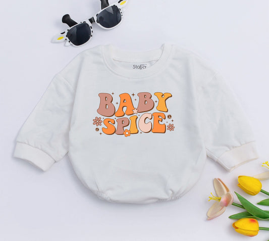 Baby Spice Baby Girl Fall Pumpkin Romper Bodysuit Cozy Newborn Outfit Adorable Baby Shower Gift Comfortable Autumn Clothes