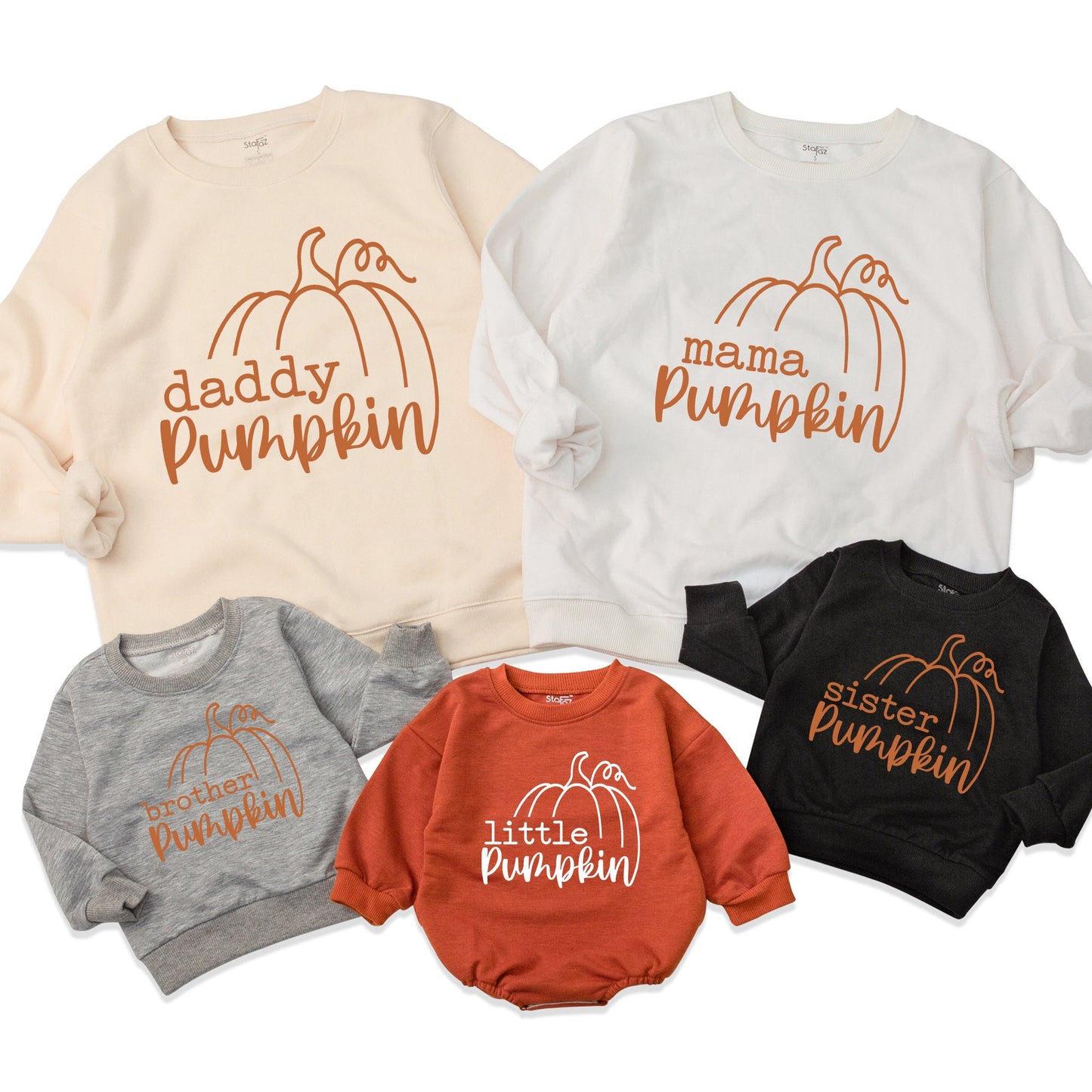 Mama and Little Pumpkin Sweatshirt Set Mommy and Me Matching Outfits Baby Girl Romper Autumn Family Gift Cute Fall