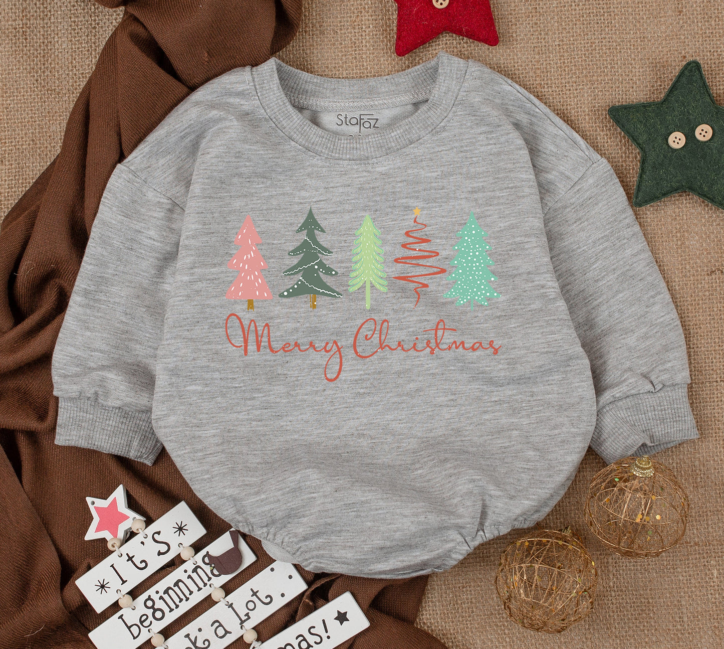 Funny Retro Christmas Baby Bubble Romper Toddler Sweatshirt Merry Christmas Vibes 1st Christmas Outfit Baby Shower Gift Xmas Clothes