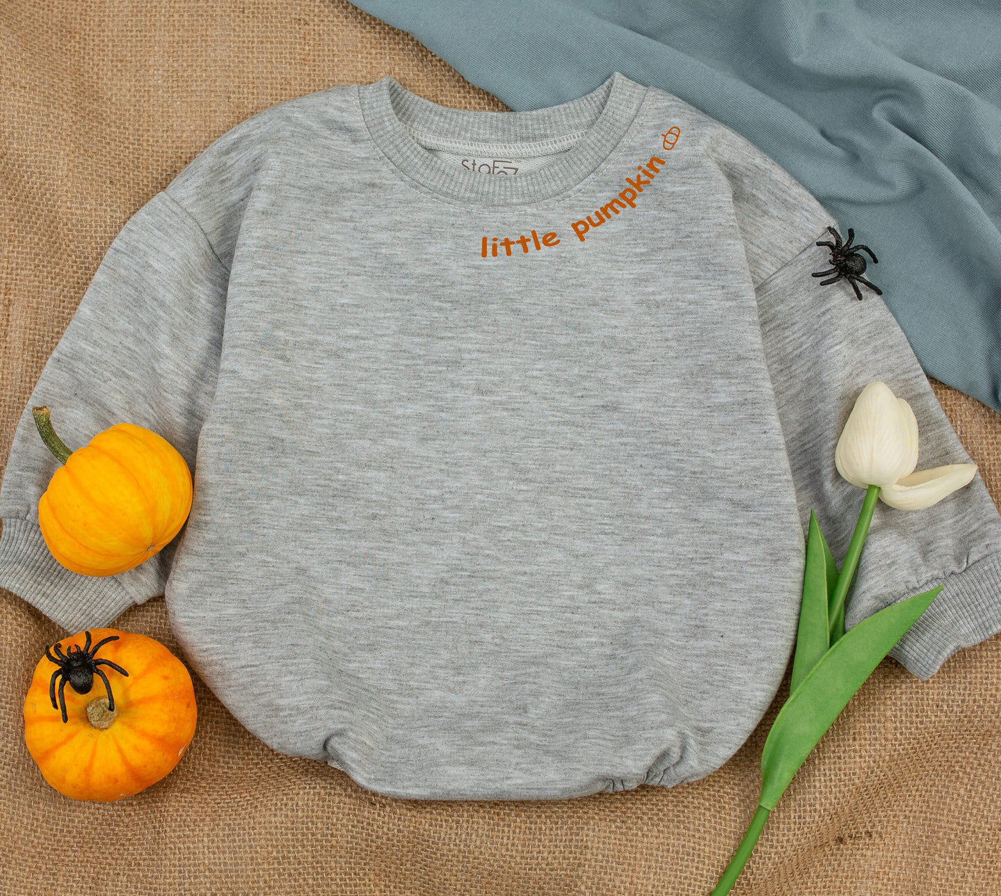 Little Pumpkin Romper, Halloween Baby Outfit, Newborn Fall Clothes, Print Neck Sweatshirt, Cute Baby Girl Boy Autumn Costume, Patch Gift, 138 chars