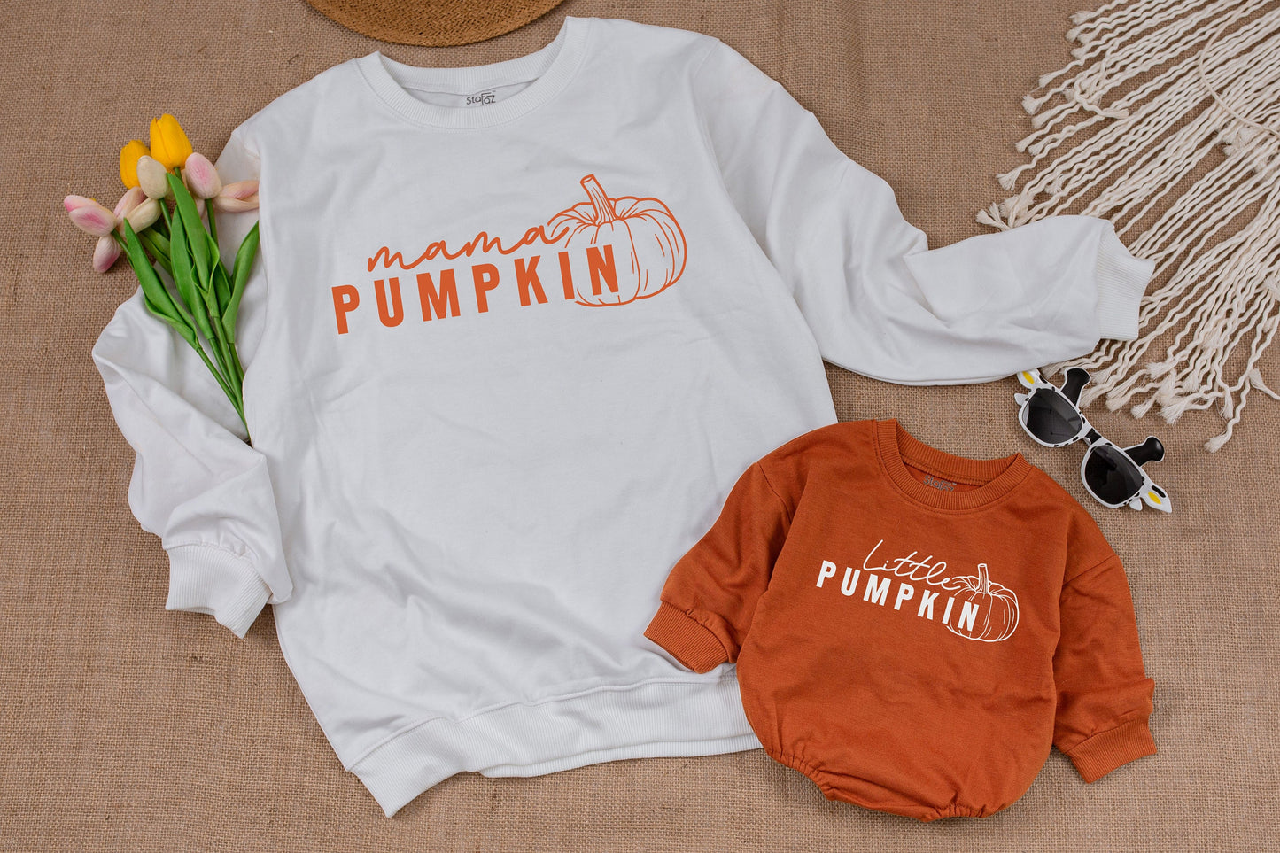 Custom Matching Family Pumpkin Shirts for Halloween Celebrations Mama Papa Toddler Baby Outfits Fall Harvest Theme Comfortable Cotton Apparel