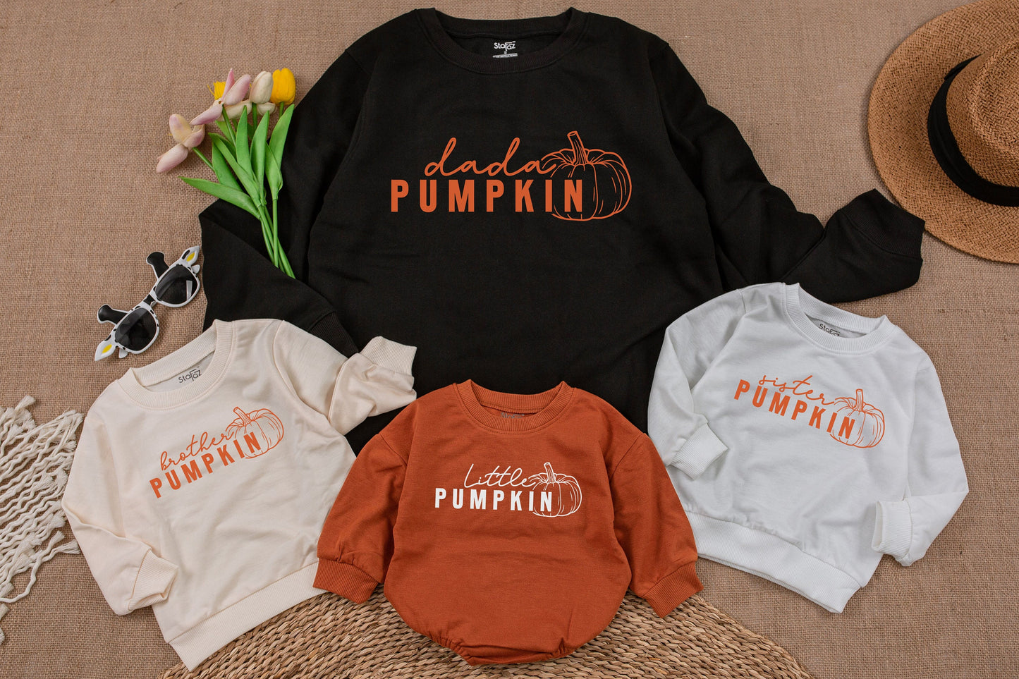 Custom Matching Family Pumpkin Shirts for Halloween Celebrations Mama Papa Toddler Baby Outfits Fall Harvest Theme Comfortable Cotton Apparel