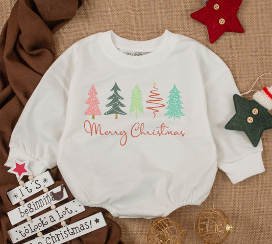 Funny Retro Christmas Baby Bubble Romper Toddler Sweatshirt Merry Christmas Vibes 1st Christmas Outfit Baby Shower Gift Xmas Clothes