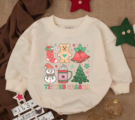 Funny Christmas Baby Outfit, Romper & Toddler Sweatshirt – 1st Xmas