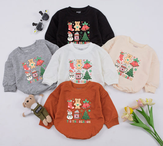 Funny Christmas Baby Outfit, Romper & Toddler Sweatshirt – 1st Xmas