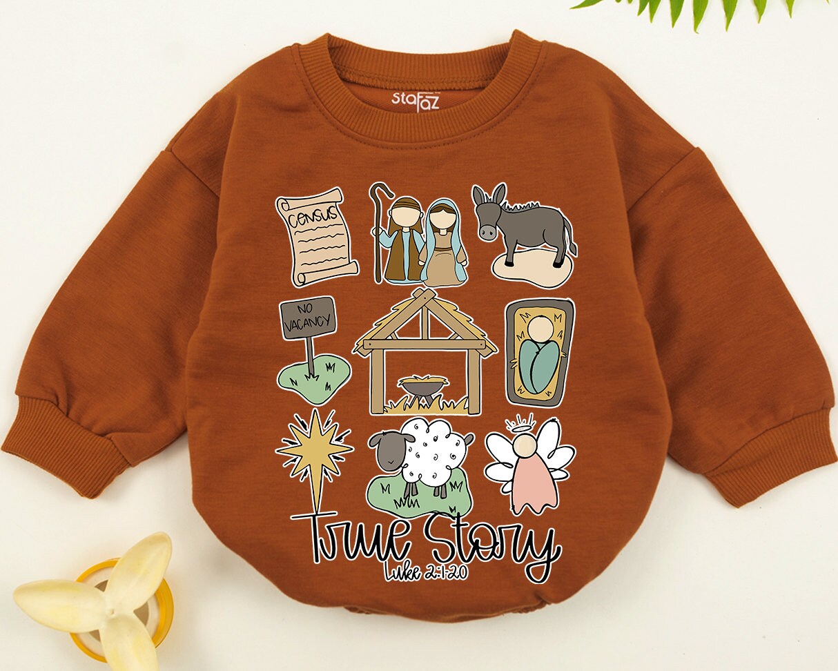Vintage Christmas Nativity Sweatshirt: Family Matching Holiday Outfits
