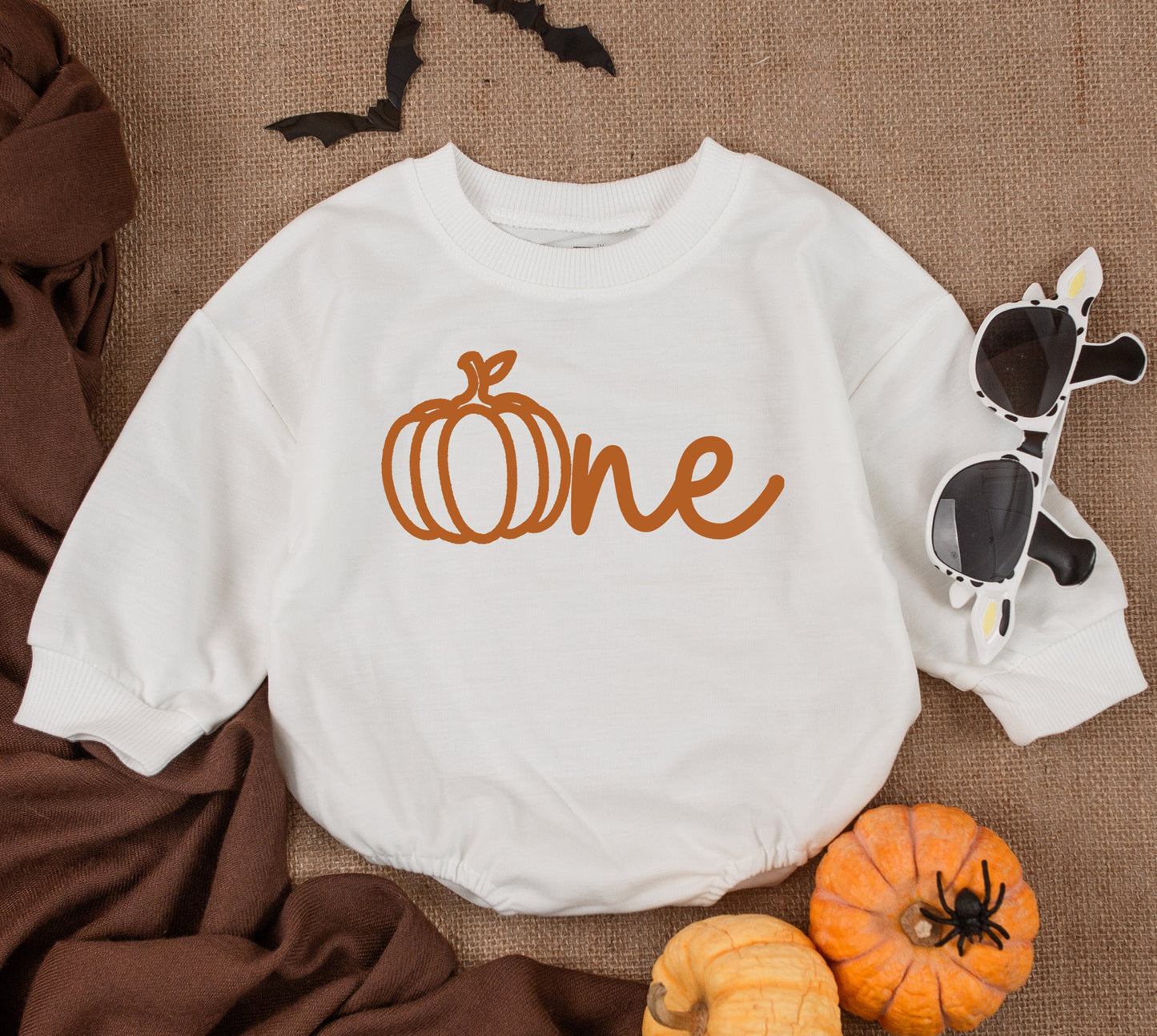 Burnt Orange Pumpkin First Birthday Outfit for Baby Girl Cozy Romper Fall Celebration Clothes Little Pumpkin Party