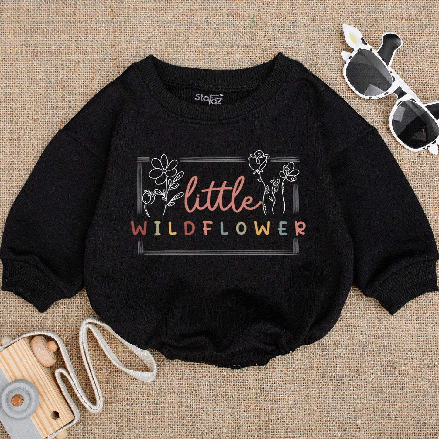 Little Wildflower Baby Girl Romper Boho Outfit Floral Baby Clothes Newborn Gift Baby Shower Gift Girl