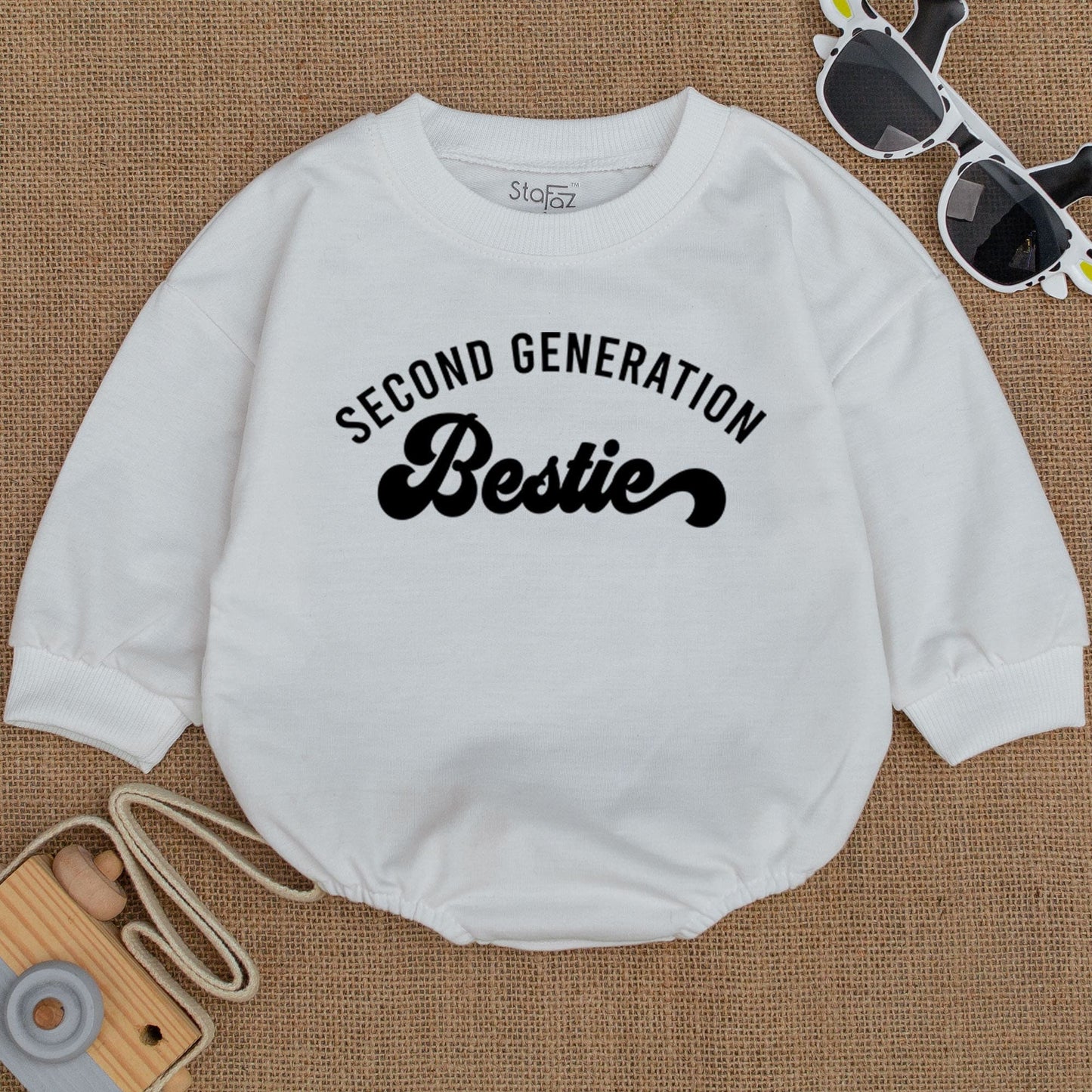 Adorable Baby Girl Besties Romper Matching Outfit for Second Generation Best Friends Like Our Moms Cotton Newborn Bodysuit Shower Gift Retro Cute Clothes