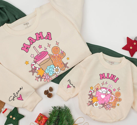 Mama and Mini Matching Christmas Sweatshirt Cozy Winter Family Outfits Perfect Mommy and Me Holiday Gift