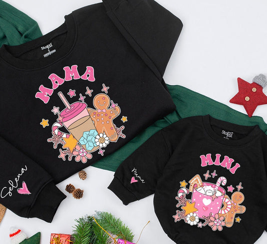 Mama and Mini Matching Christmas Sweatshirt Cozy Winter Family Outfits Perfect Mommy and Me Holiday Gift