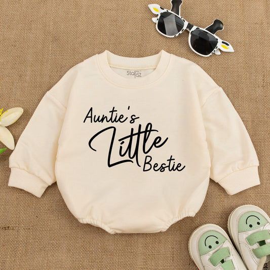 Auntie's Bestie Baby Romper Newborn Gift from Auntie Custom Baby Clothes for Newborns, Baby Girl or Boy, Baby Shower Gift