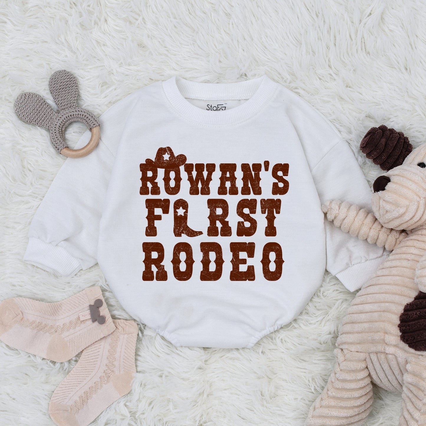My First Rodeo Cowboy Cowgirl Birthday Romper Western Themed Baby Boy or Girl 1st Birthday Outfit Soft Comfortable Bodysuit Shower Gift Idea