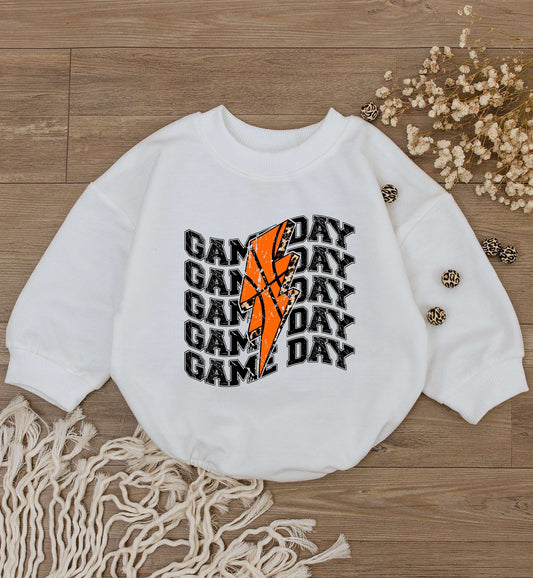 Cute Basketball Game Day Baby Romper Retro Jumpsuit for Newborns and Toddlers First Birthday Outfit Fun Sports Baby Clothes