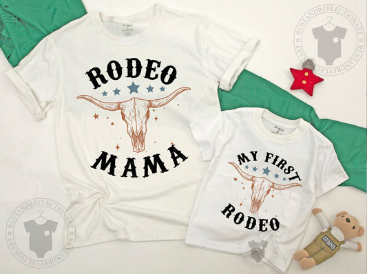My First Rodeo Birthday Girl Outfit Cowgirl 1st Birthday Shirt Western Party Clothes Baby Toddler Tee Farm Theme Clothes Comfortable Cotton Gift