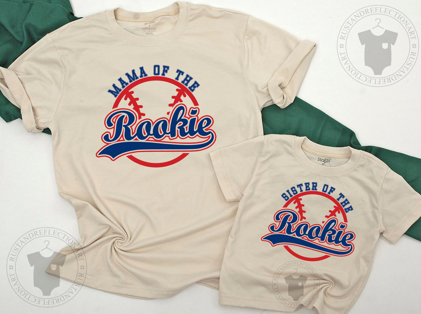 Rookie of the Year Baseball Birthday Shirt Matching Family Outfit Blue Rookie Baby Boy Girl Mommy Daddy Sister Brother First Year Celebration