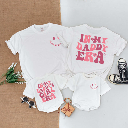 In My Daddy's Girl Era Matching Outfit Dad & Daughter Set Retro Dad Shirt Newborn Girl Romper Vintage Best Dad Ever Father's Day Gift Baby Shower 139