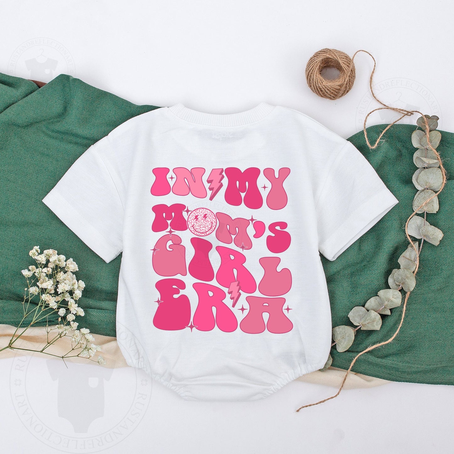 Matching Mom Daughter Smiley Face Retro Boho T-Shirts Mama Mini "In My Mom's Girl Era" Toddler Tee Soft Cotton Birthday Gift