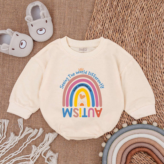 Baby Bubble Romper Bodysuit for Newborns Autistic Pride Infant Outfit supporting Autism Acceptance and Awareness comfortable baby gift