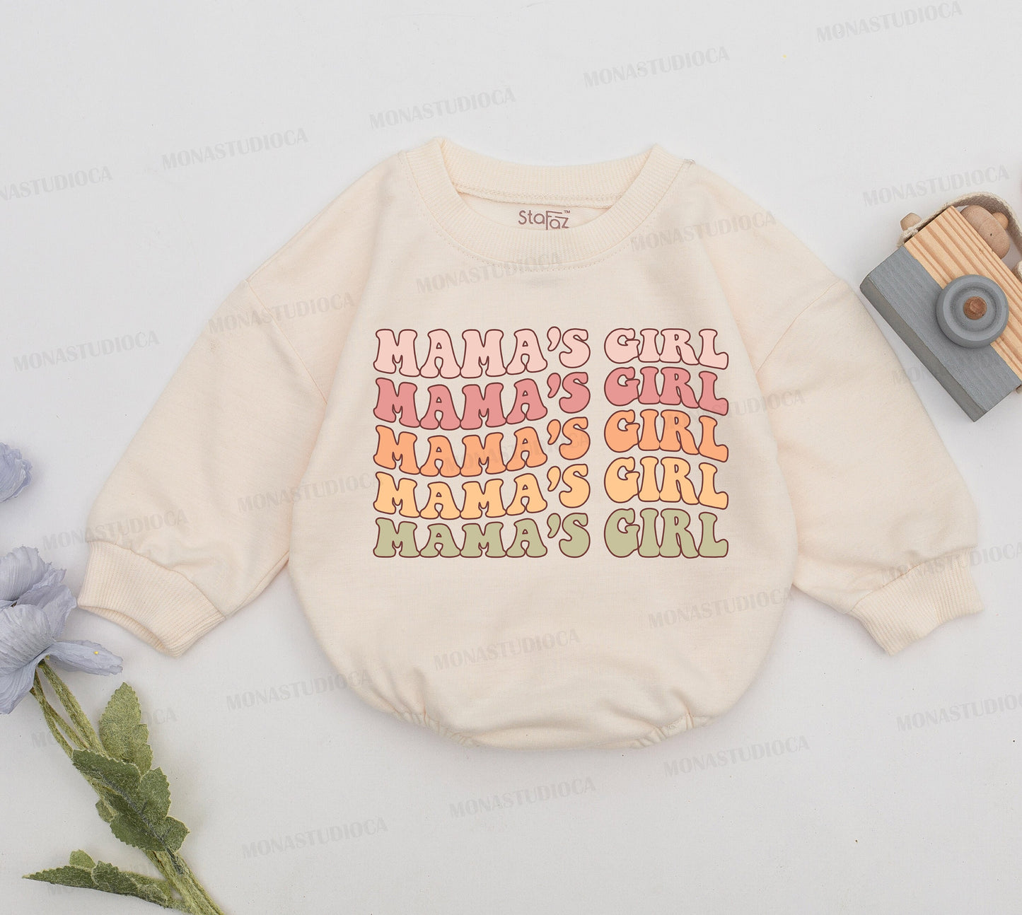 Mama's Girl Baby Romper & Matching Outfits for Newborn Girls, Mom & Daughter Shower Gift, Soft Cotton