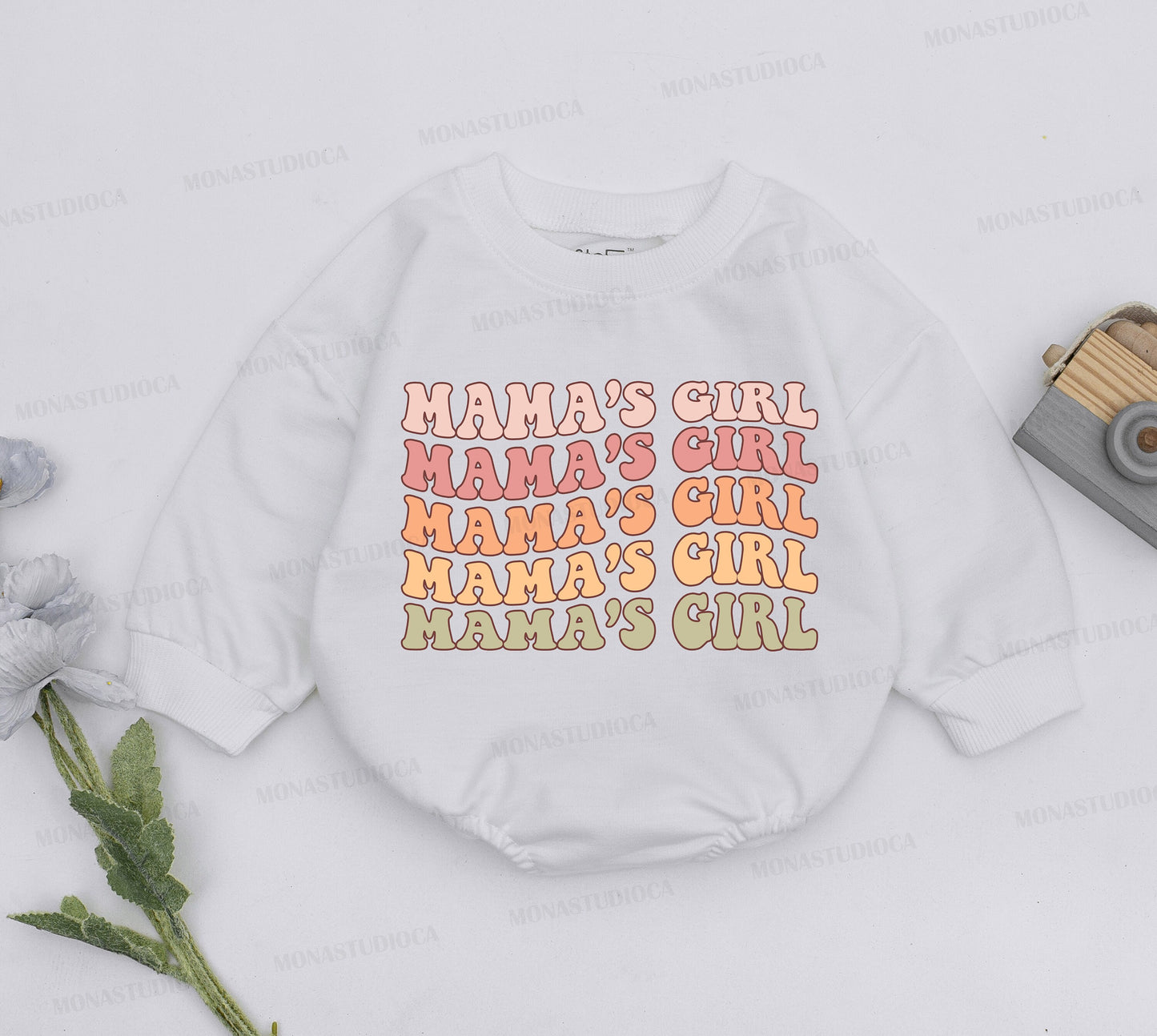 Mama's Girl Baby Romper & Matching Outfits for Newborn Girls, Mom & Daughter Shower Gift, Soft Cotton