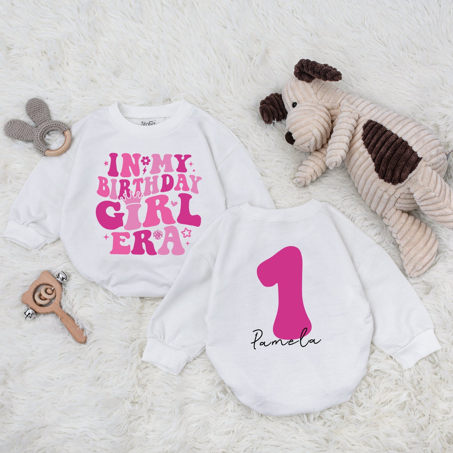 In My Birthday Girl Era Baby Romper First Birthday Girl Outfit Infant Clothing One Year Old Celebration Toddler Girl 1st Birthday Party Wear Bubble Romper Gift