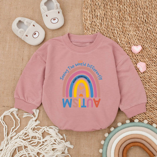 Baby Bubble Romper Bodysuit for Newborns Autistic Pride Infant Outfit supporting Autism Acceptance and Awareness comfortable baby gift