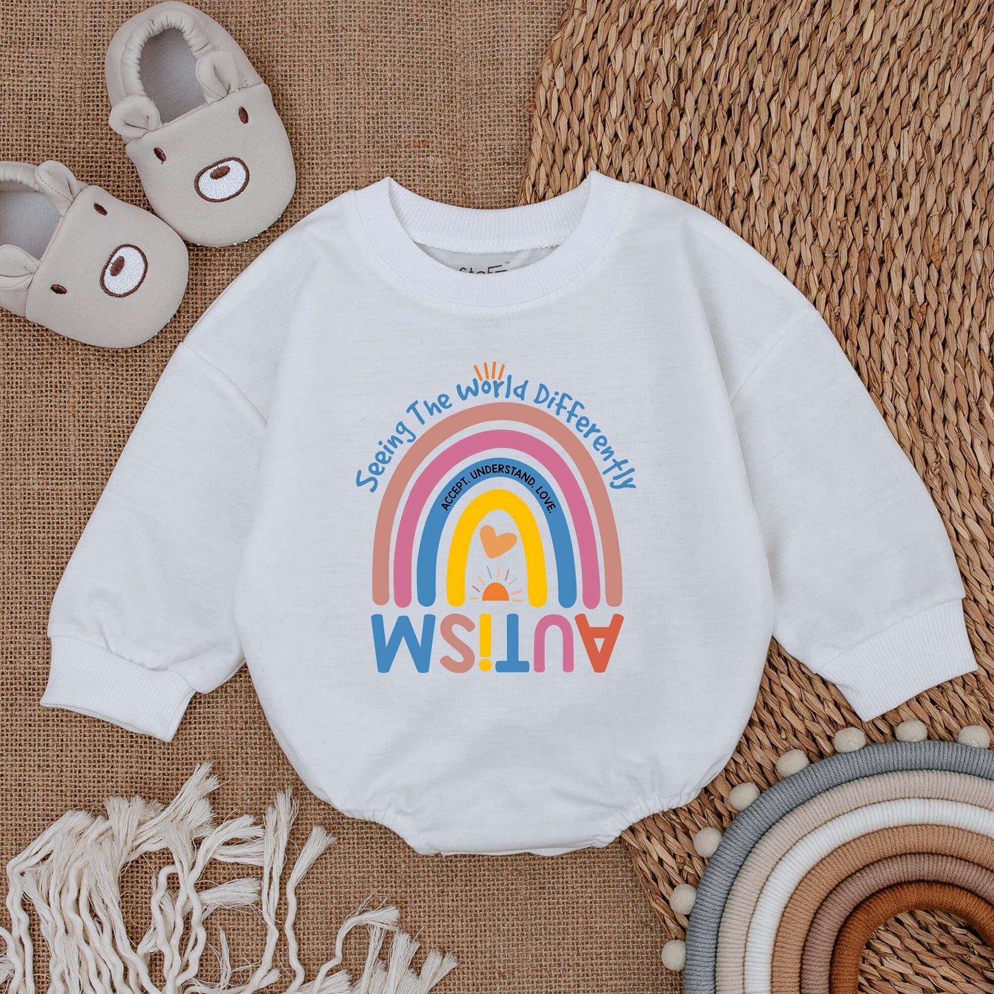 Baby Bubble Romper Bodysuit for Newborns Autistic Pride Infant Outfit supporting Autism Acceptance and Awareness comfortable baby gift