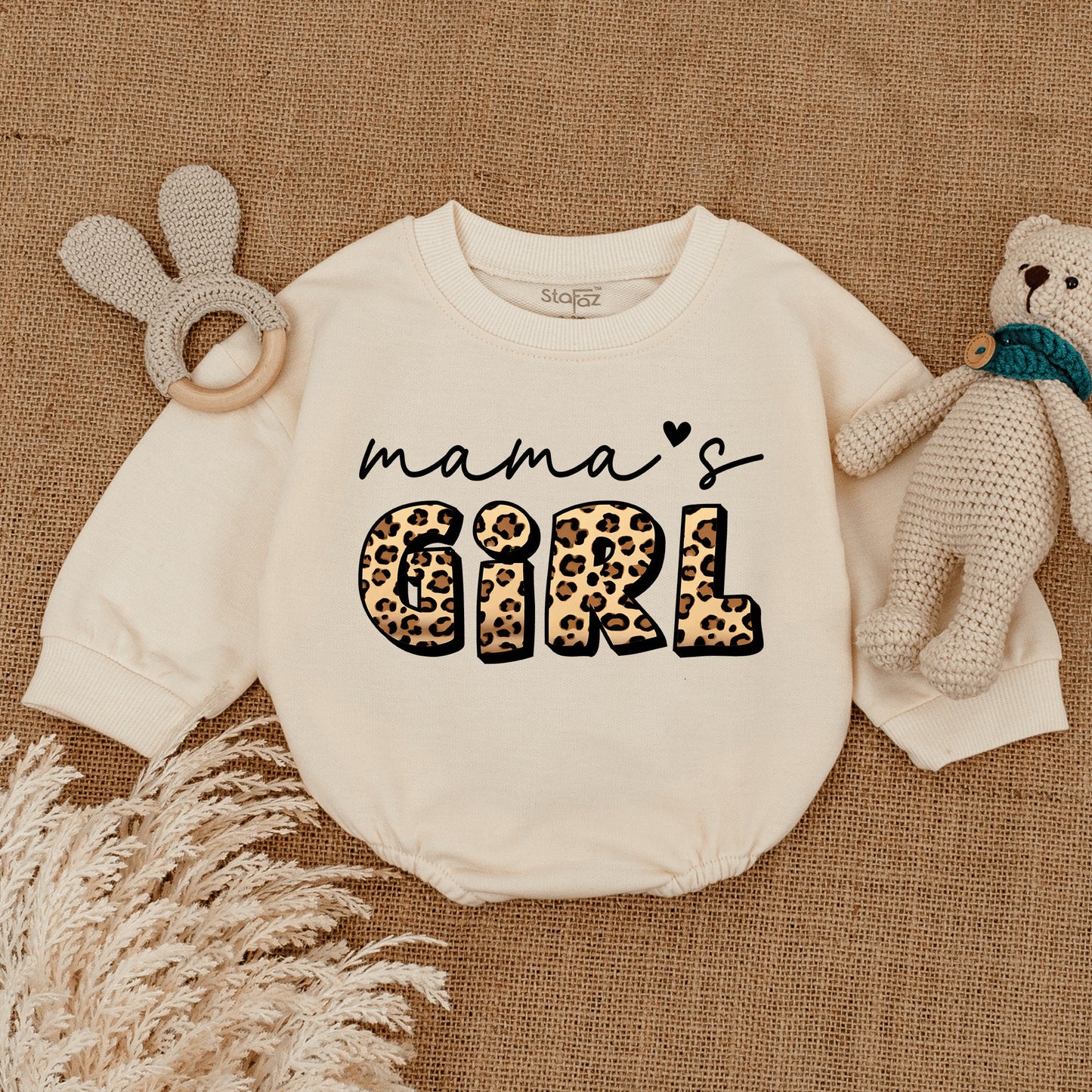 Mama's Girl Cheetah Print Baby Romper Cute Leopard Bodysuit for Baby Girls Perfect Mommy Daughter Matching Outfit Shower Gift