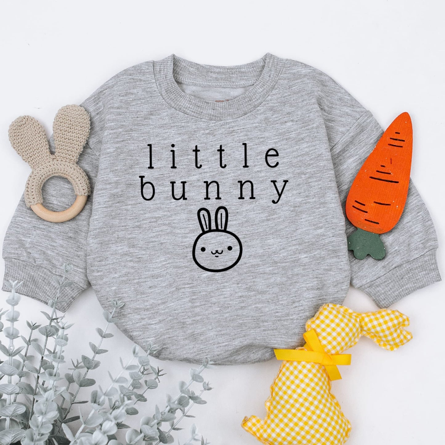 Little Bunny Baby Romper: Sweet Easter Outfit, Cute Newborn Gift, Soft Cotton Sleepsuit with Minimalist Rabbit Design, Perfect 1st Easter Outfit (137 chars)