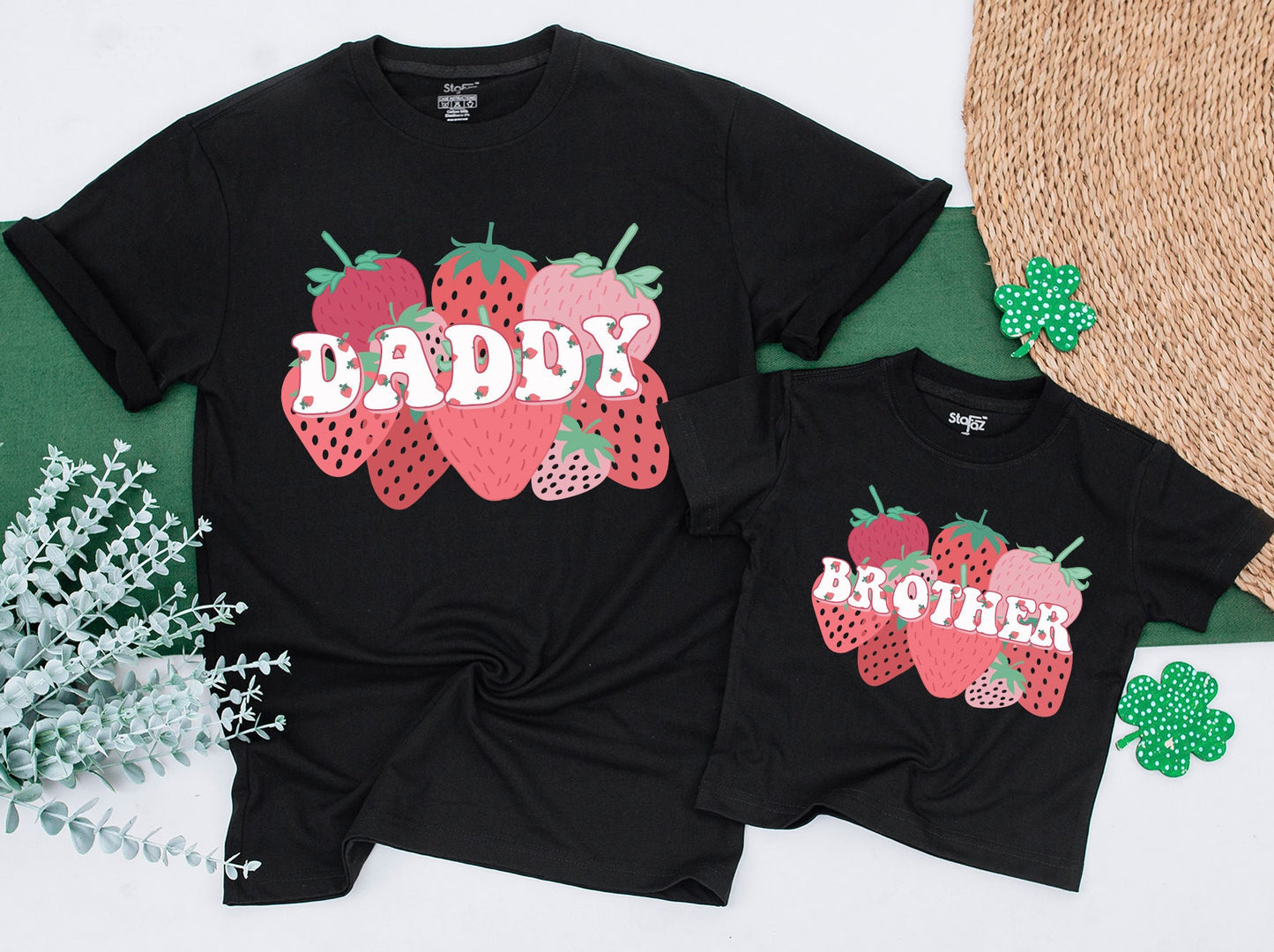 Sweet One Berry First Birthday Family Matching Shirts Strawberry 1st Birthday Party Outfit Mommy and Me Mama Daddy Tee Soft Cotton Gift