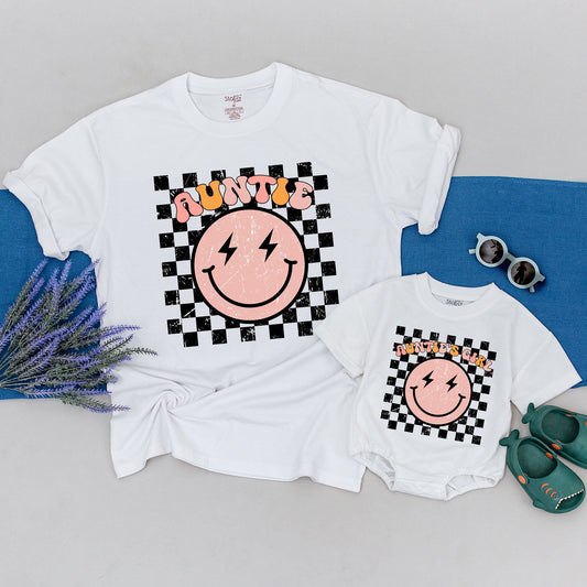 Personalized Auntie and Me Matching Shirts for Auntie's Girl or Nephew Niece Family Outfit Soft Cotton Comfortable Mother's Day Gift for Aunt