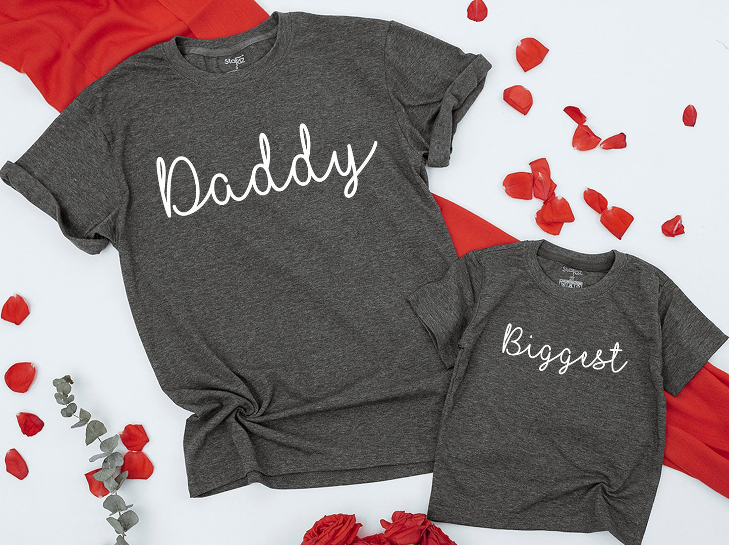 Big Middle Little Sibling Shirts Matching Family Tees for Daddy Mama Announcement Baby Romper Toddler Outfit Biggest