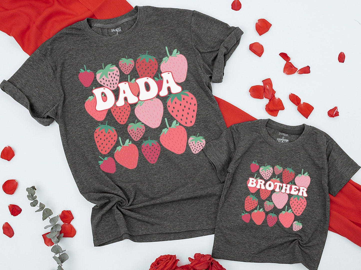 Berry First Birthday Matching Family Shirts "Sweet One" Strawberry Party Outfit Mama Daddy Sister