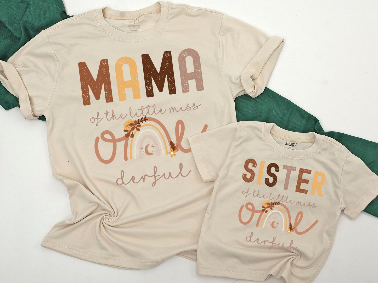 Matching Isn't She Onederful 1st Birthday Shirts, Boho Rainbow Family Outfit, Little Miss Onederful First Birthday Party, Girl