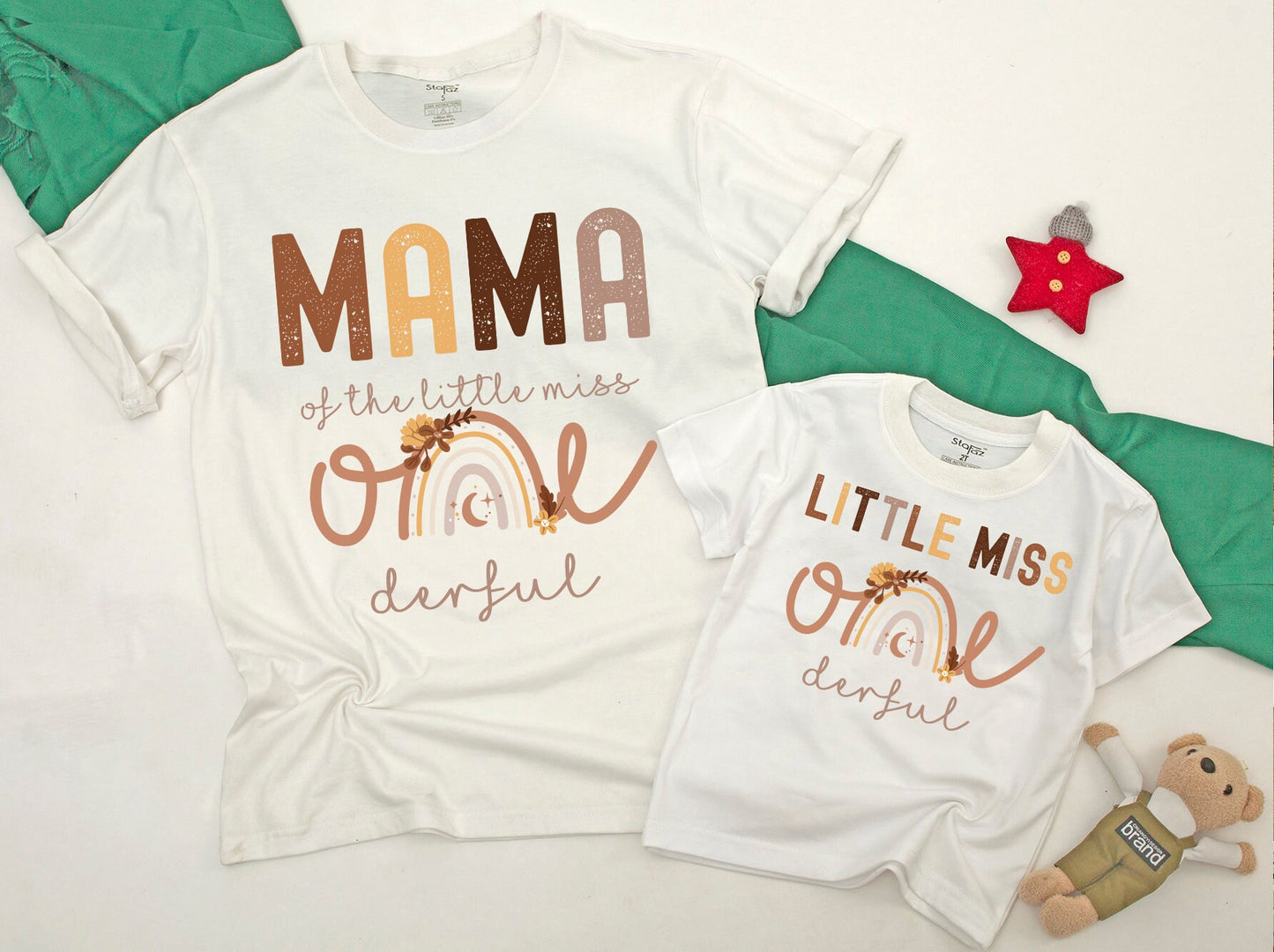 Matching Isn't She Onederful 1st Birthday Shirts, Boho Rainbow Family Outfit, Little Miss Onederful First Birthday Party, Girl