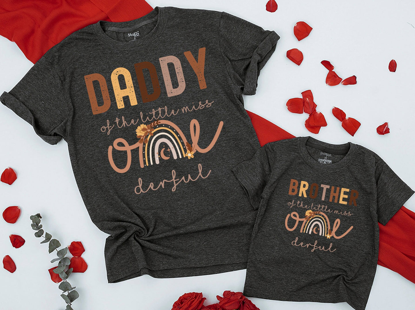 Matching Isn't She Onederful 1st Birthday Shirts, Boho Rainbow Family Outfit, Little Miss Onederful First Birthday Party, Girl