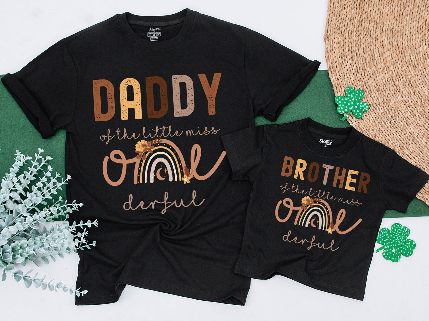 Matching Isn't She Onederful 1st Birthday Shirts, Boho Rainbow Family Outfit, Little Miss Onederful First Birthday Party, Girl