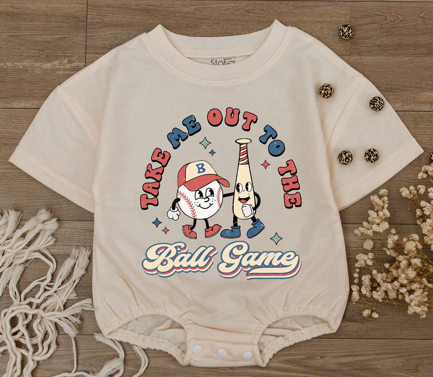 Take Me Out To The Ball Game Romper, Vintage Baseball Baby Bodysuit 1st Birthday Outfit, Game Day Clothes Cute Boy Newborn Shirt, Retro Vibes 138