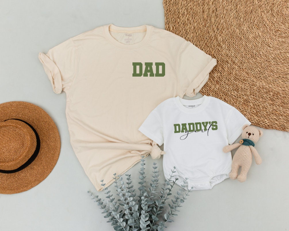 Happy First Father's Day Shirt Daddy's Little Girl Matching Dad Daughter Gift from Daughter Birthday