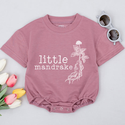 Little Mandrake Baby Romper: Wizard in Training Bodysuit, Cute Plant Sprout Outfit, Magic Potterhead Gift, Newborn Coming Home Outfit (Caution Mandrake!)