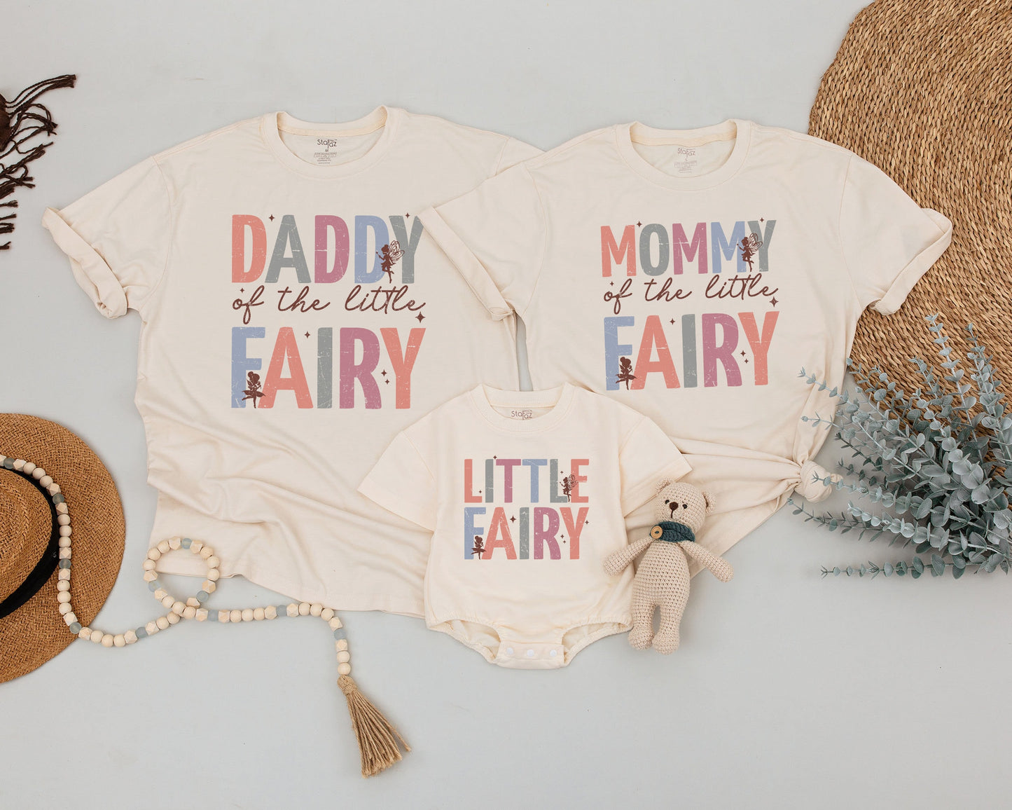 Fairy Birthday Matching Family Shirts Magical Party Outfit Mommy and Me Tees Custom Family Birthday Clothes, Enchanted Celebration Gifts Cotton Soft