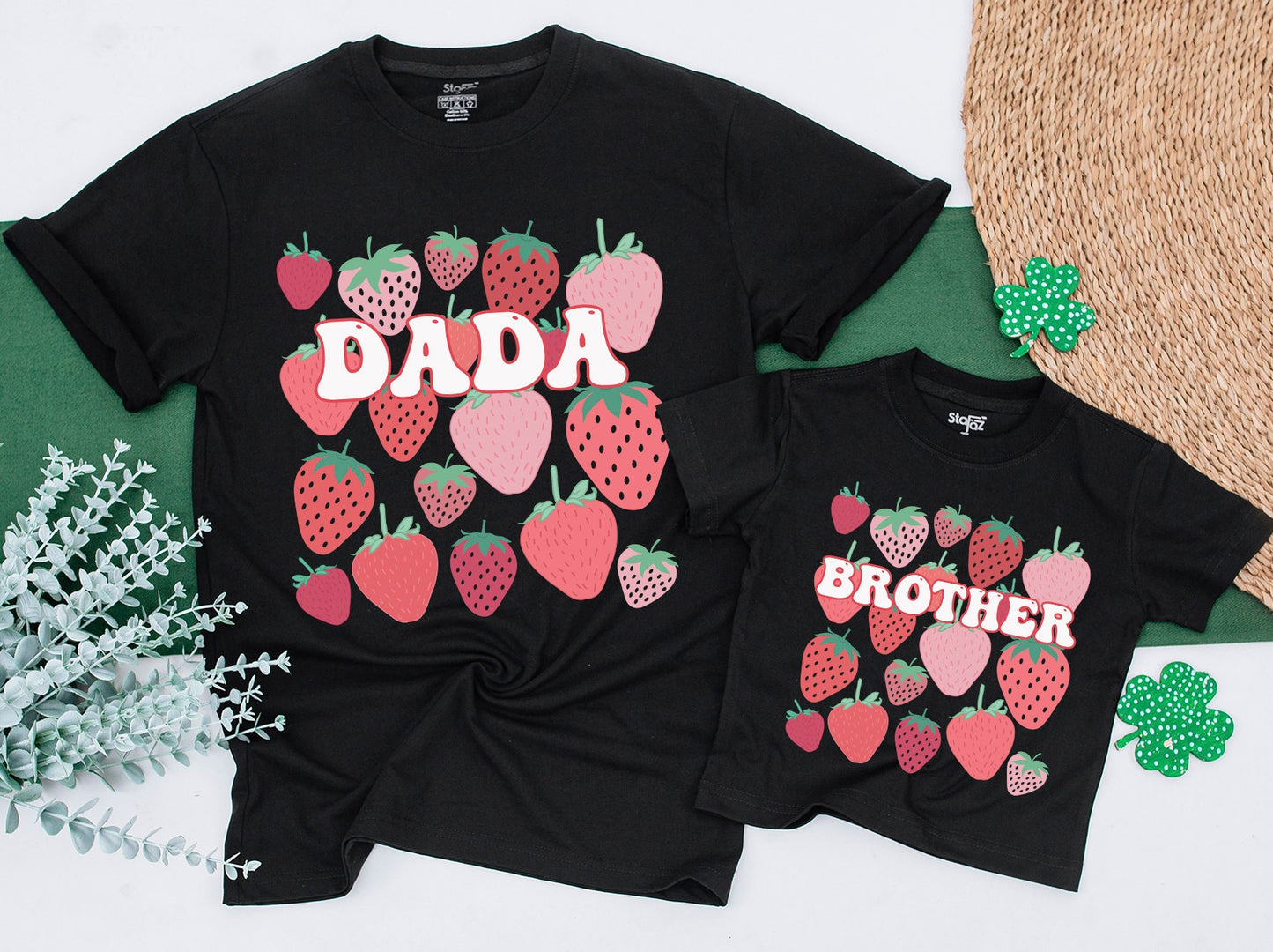 Berry First Birthday Matching Family Shirts "Sweet One" Strawberry Party Outfit Mama Daddy Sister