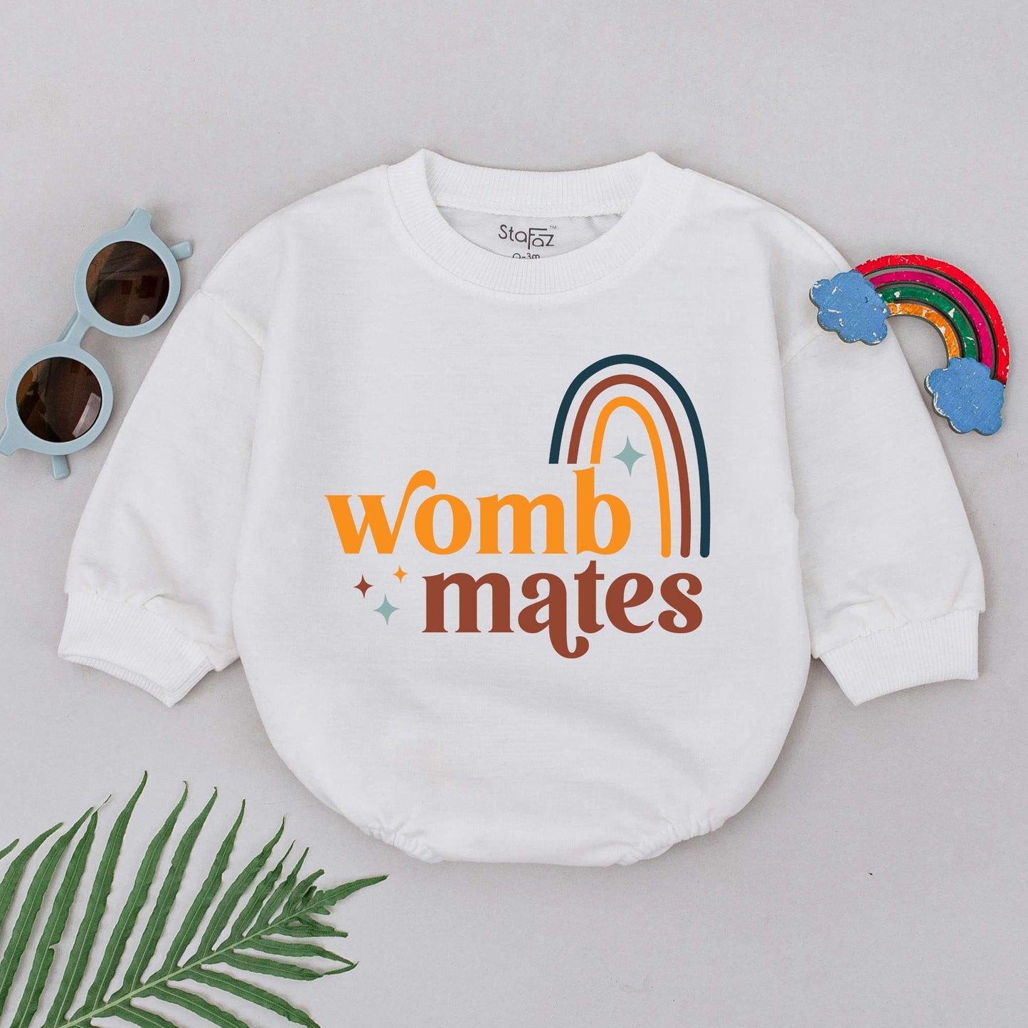 Twin Baby Bodysuit Set: Womb Mates & Best Friends Outfit Gift