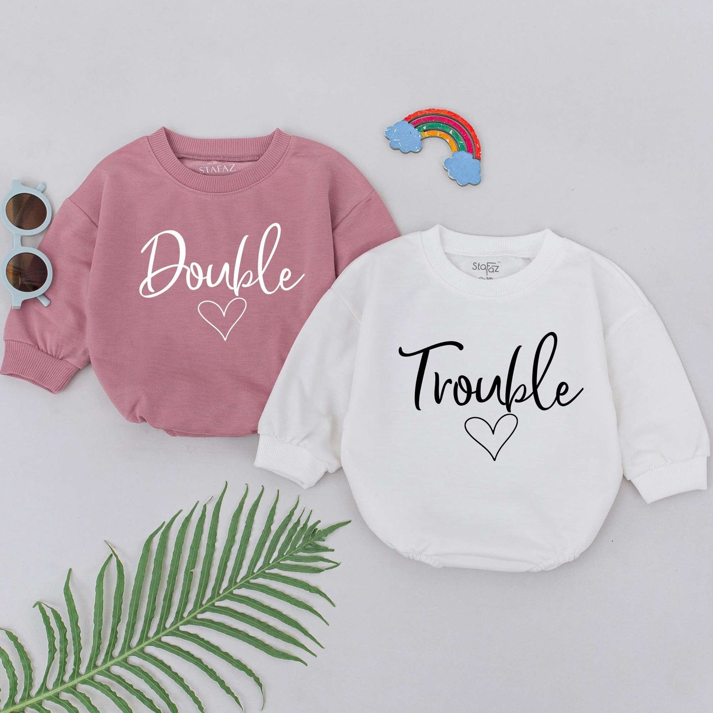 Twin Romper Set: Best Friends Bodysuit for Newborns and Baby Gifts