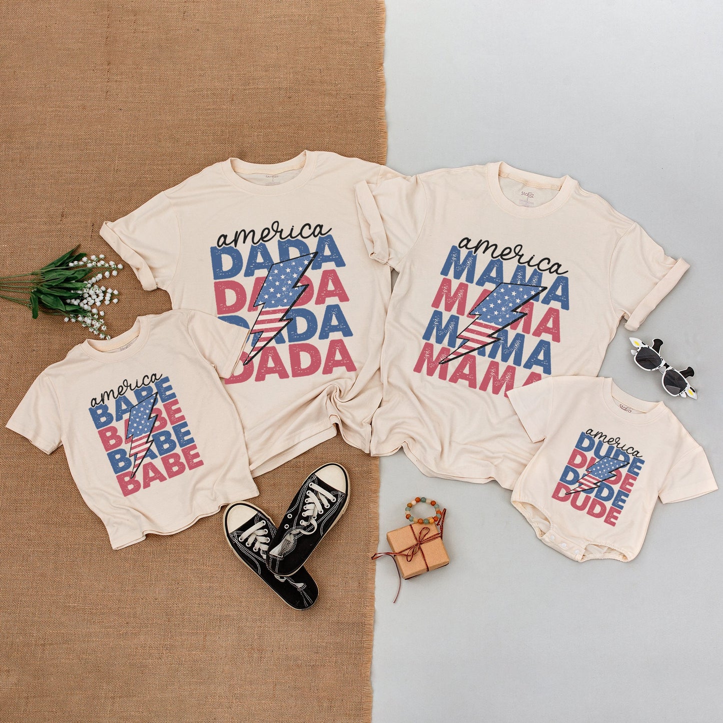 Patriotic Family Shirts: American Spirit, Matching 4th of July Outfits