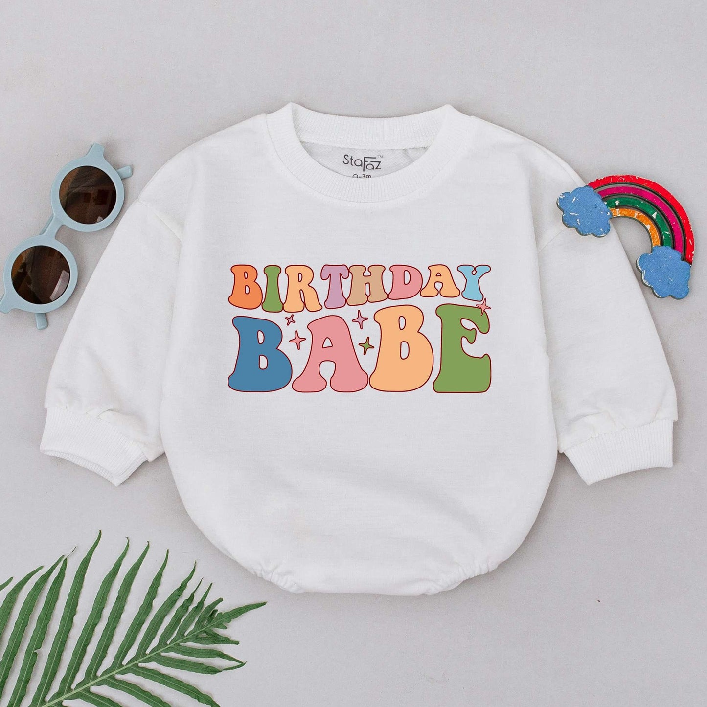 First Birthday Baby Girl Outfit – Custom Name Romper Gift Set